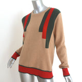 Madeleine Thompson Soncion Striped Cashmere Sweater Camel Size Large