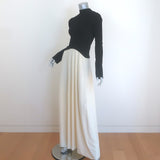 Solid & Striped The Soglio Colorblock Maxi Dress Black/Ecru Size Extra Small NEW