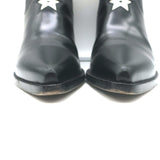 Christian Dior L.A. Ankle Boots Black Leather Size 36.5 Western Booties