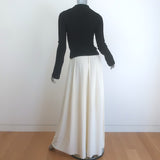 Solid & Striped The Soglio Colorblock Maxi Dress Black/Ecru Size Extra Small NEW