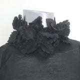 Zimmermann Luminosity Lift Off Flower Mini Dress Black Linen-Silk Size 0P NEW