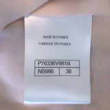 Chanel 24C Tweed Jewel-Button Vest Light Pink/Neon Cotton-Blend Size 38