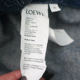 Loewe Anagram Workwear Denim Jacket Dark Blue Stretch Cotton Size 36