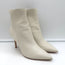 Gianvito Rossi Levy 85 Ankle Boots Cream Leather Size 36.5 Pointed Toe Booties