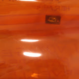 Hermes Souvenir De L'Exposition Vinyl Kelly Bag Transparent Orange