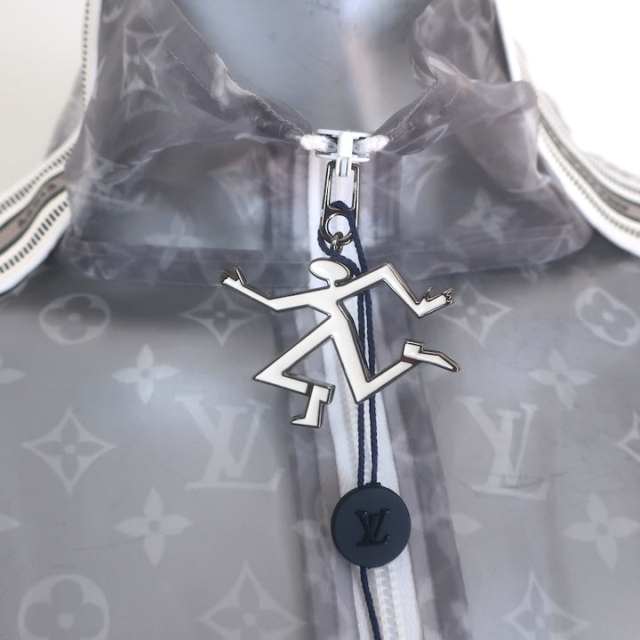 Louis Vuitton Monogram Organza Track Jacket Gray Size Small Unisex NEW