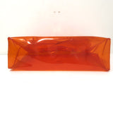 Hermes Souvenir De L'Exposition Vinyl Kelly Bag Transparent Orange