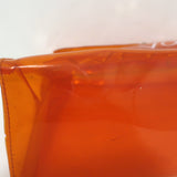 Hermes Souvenir De L'Exposition Vinyl Kelly Bag Transparent Orange