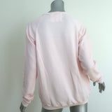 FREECITY Purecolor Pocket Raglan Sweatshirt Light Pink Cotton Size Medium
