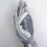 Louis Vuitton Monogram Organza Track Jacket Gray Size Small Unisex NEW