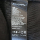 Zimmermann Luminosity Lift Off Flower Mini Dress Black Linen-Silk Size 0P NEW
