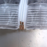 Louis Vuitton Monogram Organza Track Jacket Gray Size Small Unisex NEW