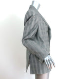 WARDROBE.NYC Double Breasted Blazer Gray Virgin Wool Check Size Small