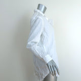 Frank & Eileen Joedy Shirt White Crinkle Cotton Size Medium Long Sleeve Top