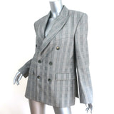 WARDROBE.NYC Double Breasted Blazer Gray Virgin Wool Check Size Small
