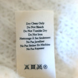 LoveShackFancy Cardigan Brookie White Floral-Embroidered Wool Blend Size Small