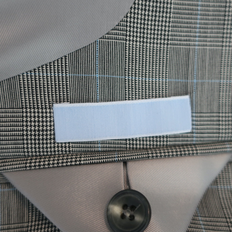 WARDROBE.NYC Double Breasted Blazer Gray Virgin Wool Check Size Small