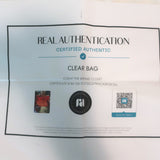 Hermes Souvenir De L'Exposition Vinyl Kelly Bag Transparent Orange