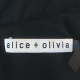 Alice + Olivia Rosetta Tiered Pleated Lace Mini Dress Black Size 0