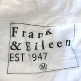 Frank & Eileen Joedy Shirt White Crinkle Cotton Size Medium Long Sleeve Top