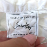 Frank & Eileen Joedy Shirt White Crinkle Cotton Size Medium Long Sleeve Top