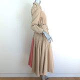 JW Anderson Belted Colorblock Shirt Dress Beige & Pink Cotton Size US 8 NEW