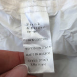 Frank & Eileen Joedy Shirt White Crinkle Cotton Size Medium Long Sleeve Top