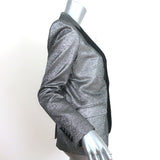 Saint Laurent Metallic Blazer Silver Size 40 One-Button Jacket