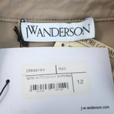 JW Anderson Belted Colorblock Shirt Dress Beige & Pink Cotton Size US 8 NEW
