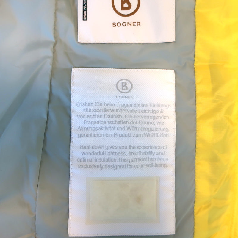 Bogner Down Puffer Vest Yellow Size Extra Small