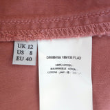 JW Anderson Belted Colorblock Shirt Dress Beige & Pink Cotton Size US 8 NEW