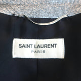 Saint Laurent Metallic Blazer Silver Size 40 One-Button Jacket