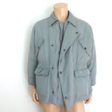 Vintage Christian Dior Monsieur Puffer Jacket Gray Blue Size Medium