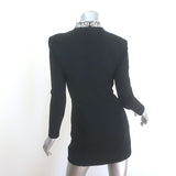 BCBGMAXAZRIA Crystal & Pearl-Embellished Cutout Mini Dress Black Size 2 NEW
