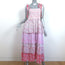 LoveShackFancy Tiered Maxi Dress Caressa White/Pink Floral Print Size Medium