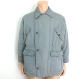 Vintage Christian Dior Monsieur Puffer Jacket Gray Blue Size Medium