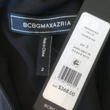 BCBGMAXAZRIA Crystal & Pearl-Embellished Cutout Mini Dress Black Size 2 NEW