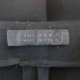 The Row Blaire Side-Button Cropped Pants Black Stretch Wool Size 2