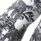 L'Agence Kenzie Double Breasted Blazer White/Gray Safari Scenic Print Size 8