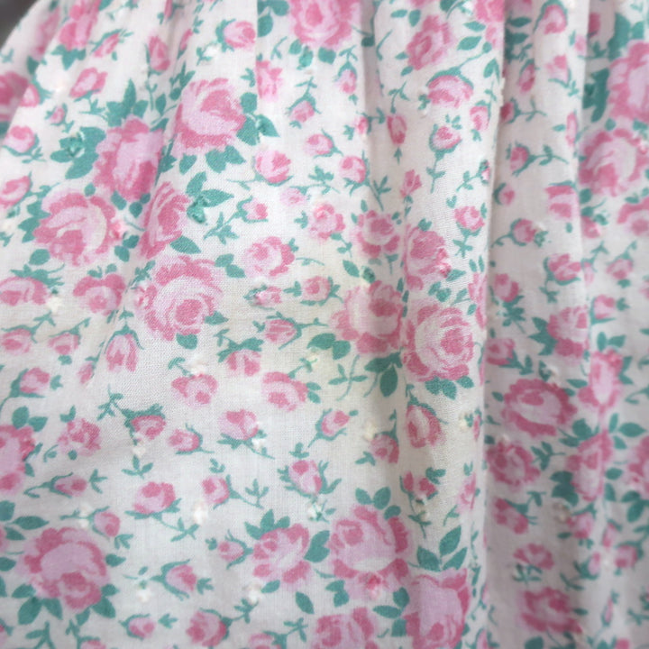 LoveShackFancy Tiered Maxi Dress Caressa White/Pink Floral Print Size Medium