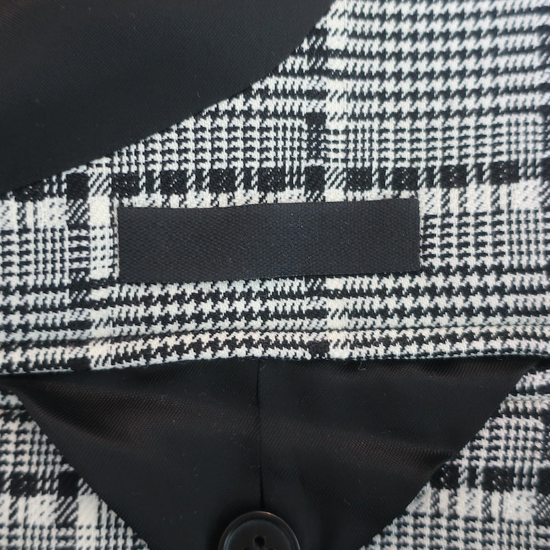 WARDROBE.NYC Contour Blazer Black/White Checked Stretch Wool Size Small