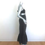 Jonathan Simkhai Kennedi Cutout Maxi Dress Black Cotton Size Small