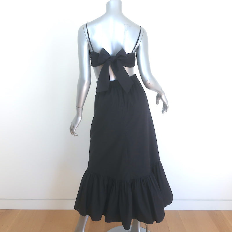 Jonathan Simkhai Kennedi Cutout Maxi Dress Black Cotton Size Small