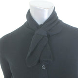 Christian Dior Tie-Neck Cashmere Sweater Black Size US 6