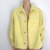 Dior Homme 1947 Logo-Embroidered Denim Jacket Pale Yellow Size 54