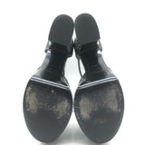 Saint Laurent Candy Double Knot Studded Platform Sandals Black Leather Size 35.5