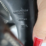 Saint Laurent Candy Double Knot Studded Platform Sandals Black Leather Size 35.5