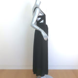 Matteau Bandage Open-Back Maxi Wrap Dress Black Silk Size US 4
