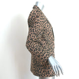Zadig & Voltaire Visko Leopard Print Jacket Size 40 Double Breasted Blazer