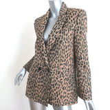 Zadig & Voltaire Visko Leopard Print Jacket Size 40 Double Breasted Blazer